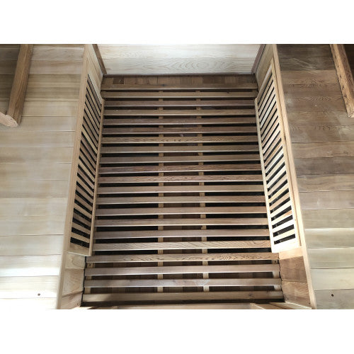4-Person Indoor Infrared Cedar Sauna, crafted with natural cedar wood and equipped with advanced infrared technology, offering a spacious and therapeutic sauna experience-3