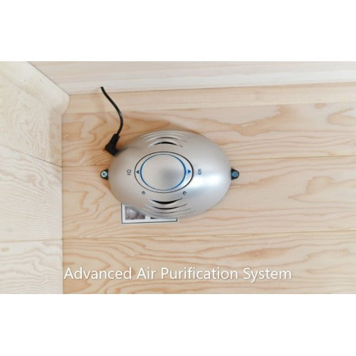 4-Person Indoor Infrared Cedar Sauna, crafted with natural cedar wood and equipped with advanced infrared technology, offering a spacious and therapeutic sauna experience-7