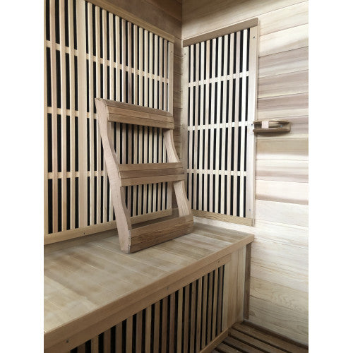4-Person Indoor Infrared Cedar Sauna, crafted with natural cedar wood and equipped with advanced infrared technology, offering a spacious and therapeutic sauna experience-4