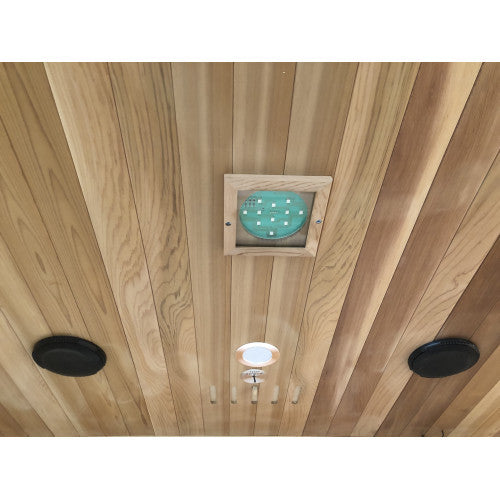4-Person Indoor Infrared Cedar Sauna, crafted with natural cedar wood and equipped with advanced infrared technology, offering a spacious and therapeutic sauna experience-10