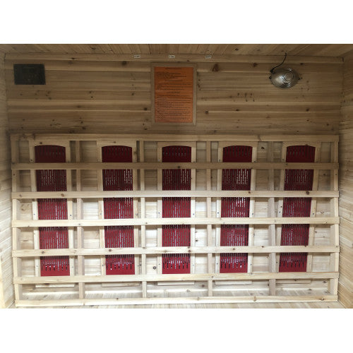 Cayenne 4-Person Outdoor Infrared Sauna, built with durable wood and advanced infrared technology, designed for a relaxing outdoor sauna experience in any setting-4