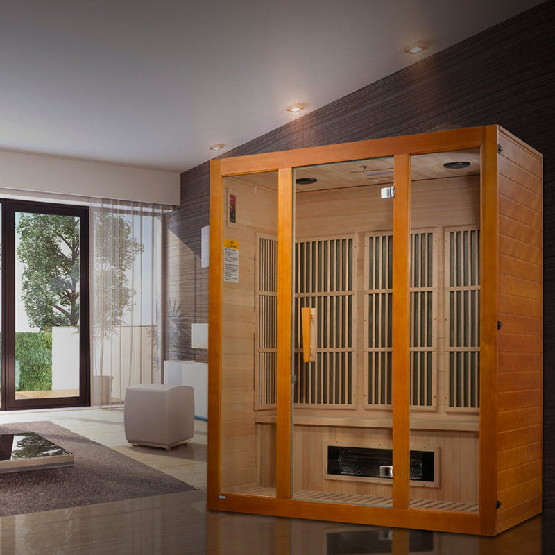 Golden Designs Maxxus Alpine Dual Tech 3-Person Low EMF FAR Infrared Sauna