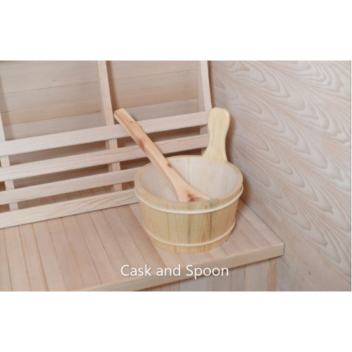 Tiburon 4-Person Indoor Traditional Sauna with Double Bench Seating
