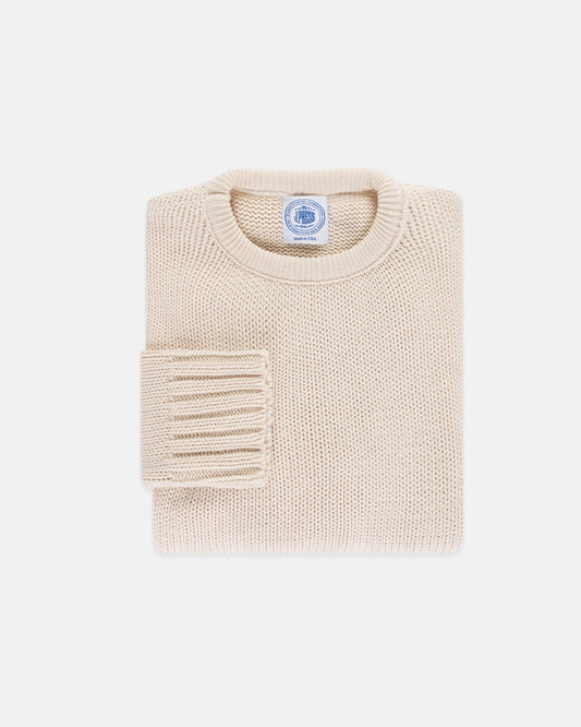 Chunky Cotton Crewneck Sweater