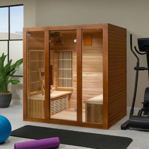 4-Person Indoor Infrared Cedar Sauna second view
