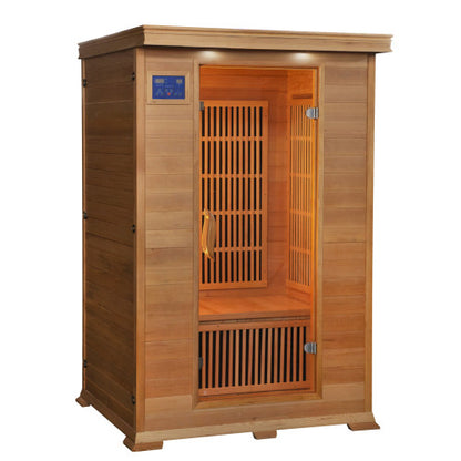 Evansport 2-Person Indoor Infrared Sauna, featuring a sleek and modern design with advanced infrared technology, providing a relaxing and health-boosting sauna experience-1