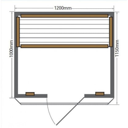 Evansport 2-Person Indoor Infrared Sauna, featuring a sleek and modern design with advanced infrared technology, providing a relaxing and health-boosting sauna experience-9