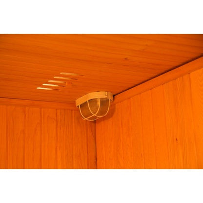 Tiburon 4-Person Indoor Traditional Sauna with Double Bench Seating