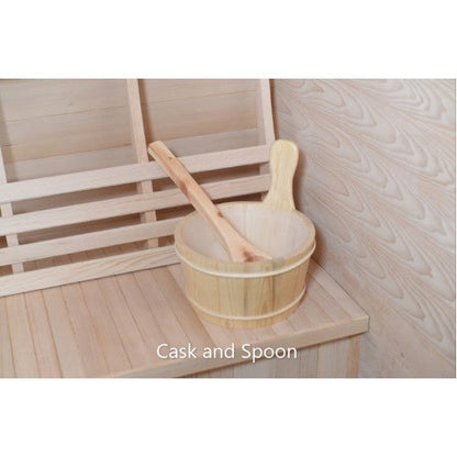 Tiburon 4-Person Indoor Traditional Sauna with Double Bench Seating