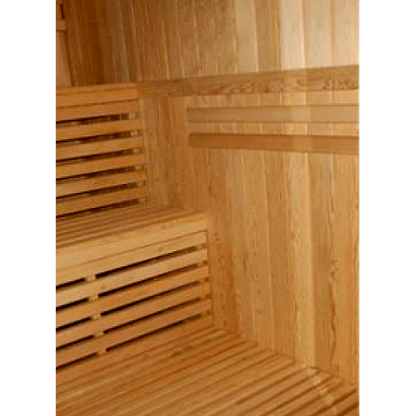 Tiburon 4-Person Indoor Traditional Sauna with Double Bench Seating